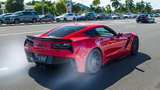 BEST EXITS, BURNOUTS, DRIFTS, and Casual Pullouts from Cars and Coffee Palm Beach November 2022