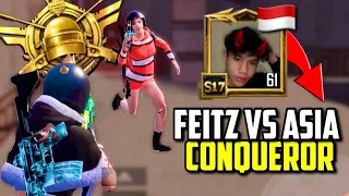 FEITZ 1V4 ASIA CONQUEROR ON MIRAMAR | PUBG Mobile