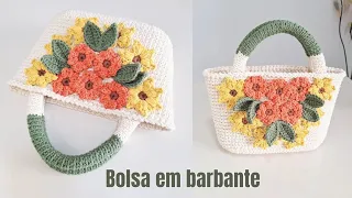 CROCHET BAG WITH FLOWERS, SUPER EASY AND ECONOMIC