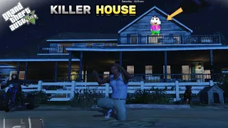 GTA 5 : Franklin Shinchan & Pinchan Surviving In The Killer House In GTA 5 !