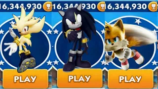 Sonic Dash - Super Silver Sonic VS Captaine Shadow VS Tails _ Movie Sonic vs All Bosses Zazz Eggman