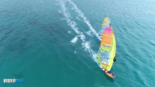 Windsurfing under a drone