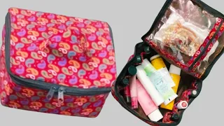 मार्केट से भी सुंदर/मजबूत Multipocket Zipper Organizer घर पर ही बनाएं/How To Make Makeup Bag At Home