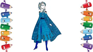 Elsa Frozen 2 drawing Эльза Холодное сердце 2 раскраска