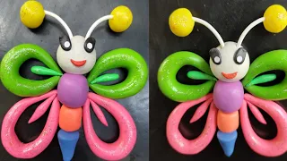 Butterfly Making | How to make Butterfly 🦋 using clay | Clay Toys Making #clay #buterfly #art