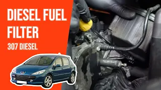 How to replace the diesel fuel filter 307 1.6 HDi ⛽