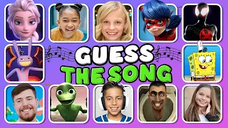 Guess The Meme & Who Is Singing 🎤🎵🔥| Trolls 3, Elsa,Salish Matter, Lay Lay, MrBeast, King Ferran