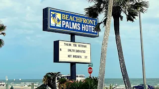 Where to stay in Galveston Texas FOR CHEAP | Beachfront Palms Hotel