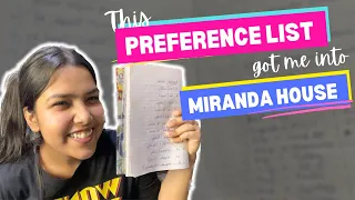 Sharing my PERSONAL PREFERENCE LIST which got me into Miranda House! |Preksha Mohil |