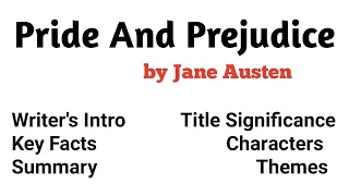 Pride and Prejudice by Jane Austen Summary  English Literature (Urdu) (Hindi)