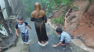 Super Heavy Rain and Non-Stop Lightning in My Village, Indonesia | Relaxing Rain Sounds For Sleep