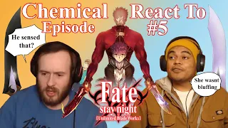 "Shirou Emiya vs Rin Tohsaka & Rider!" Fate Stay Night UBW Reaction Episode 5 Reaction