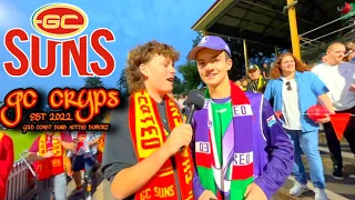 WE TRAVELED TO GATHER ROUND! GOLD COAST VS FREMANTLE FAN TV!