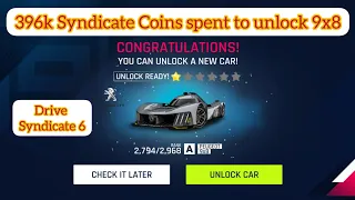 Asphalt 9 - Unlocking Peugeot 9x8 with 396000 Syndicate Coins and my DS6 progress