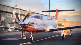 Satisfying Sounds Air Pilatus PC-12 Start Up & Taxi at Blenheim Airport