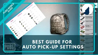 Best pick up settings and backpack management | pubg mobile | bgmi