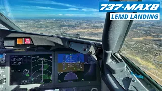 Boeing 737 MAX 8 | Cockpit Landing at Madrid Barajas | 737 Cockpit View | GoPro 9 Black [4K]