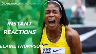 Elaine Thompson says she hasn't run that fast in five years- Wanda Diamond League