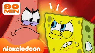 SpongeBob | 90 MINUTEN van SpongeBob & Patrick die ruziën! 💥 | Nickelodeon Nederlands