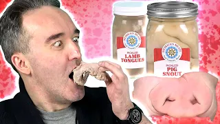 Irish People Try New Weird Pickled Foods (Lamb Tongue, Pickled Pig Snout)