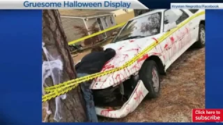 Did this family go too far with its Halloween decorations?