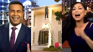 News Anchors Can't Stop Laughing At Christmas Decoration Gone Wrong (Contagious Laughter)