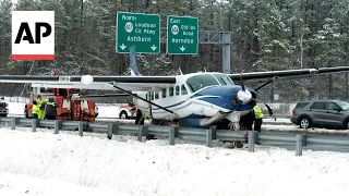 Plane makes emergency landing on Virginia highway