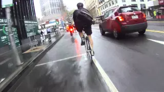 Driver and cyclist in Melbourne - It's a road not a f**king bike lane (WQS 386)