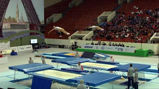 People's Republic of China 1 (CHN) W - 2018 Trampoline Worlds, St. Petersburg (RUS) - Q. Synchro R2