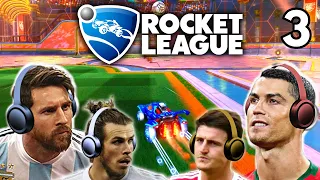 Messi & Ronaldo play Rocket League with Bale & Maguire! (ALL ON THE LINE)