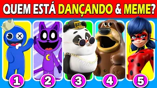 ADIVINHE QUEM ESTÁ DANÇANDO & MEME 🎵😻 #13| Bamboo panda, Emilly Vick, Catnap,Tenge Song, Freddy