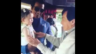 Jackie Chan playing with a baby girl | very cute 🥰🥰🥰 | #shorts