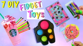 7 DIY FIDGET TOYS and ANTISTRESS SCHOOL SUPPLIES - Among Us POP IT  Notebook - Donut Squishy Pen...