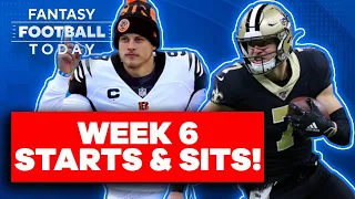 NFL Fantasy Week 6 FINAL Starts/Sits: LIVE Q&A, Actives/Inactives! | 2022 Fantasy Football Advice