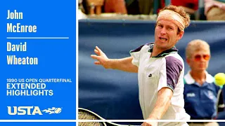 John McEnroe vs David Wheaton Extended Highlights | 1990 US Open Quarterfinal