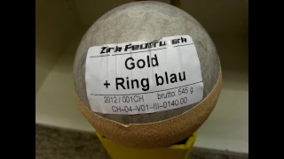 ZINK 930 Gold +Ring blau / gold & blue ring 4" shell rocket