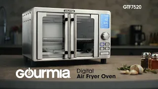 Meet the Gourmia 6-Slice Digital Air Fryer Oven with 14 Functions & Single-Pull French Doors