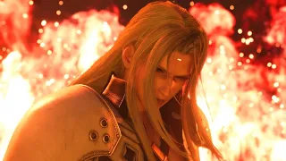 FINAL FANTASY VII REBIRTH Sephiroth fire scene