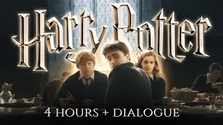 [4 Hours] Harry Potter ASMR Ambience + Dialogue ◈ Study & Relax w/ the Characters ◈ Multiple Scenes