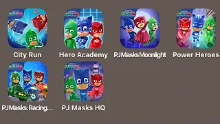 1 PJ Masks City Run,2 PJMasks Power Heroes,3 PJ Masks Hero Academy,4 HQ,5 Racing Heroes,6 Moonlight