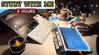 [3 HOURS] STUDY WITH ME ☕️  / SAMSUNG TAB S6 LITE ✧ / real time / no music / study buddy