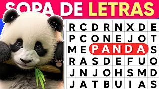 SOPA De LETRAS "20 ANIMALES DEL BOSQUE" 🦊🐼 Como  Mejorar La CONCENTRACION 🐭🐝 Cogni Quiz