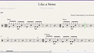 Like a stone Drum Sheet demo