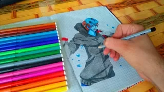 Drawing Eyeless Jack from creepypasta | рисую безглазого Джека из крипипасты