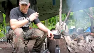 Cooking Canadian Black Bear over a Fire!!!