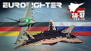 Su-57 Felon Vs Eurofighter Typhoon Dogfight | Digital Combat Simulator | DCS |