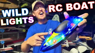 $30 RC boat with the CRAZIEST LIGHTS we have EVER SEEN!!!