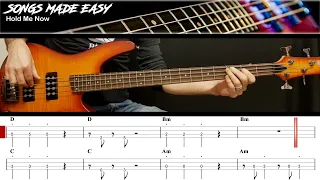 Hold Me Now - Thompson Twins | BASS TAB LESSON | Songs Made Easy