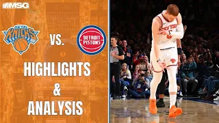 DiVincenzo Career-High Night Breaks Knicks Team Record In Pistons Season Sweep | New York Knicks