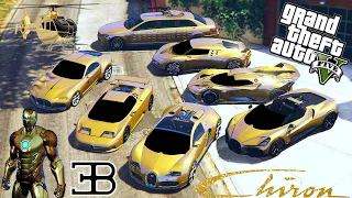 GTA 5 - Stealing Golden Bugatti Supercars with Franklin ! (Real life cars #109)